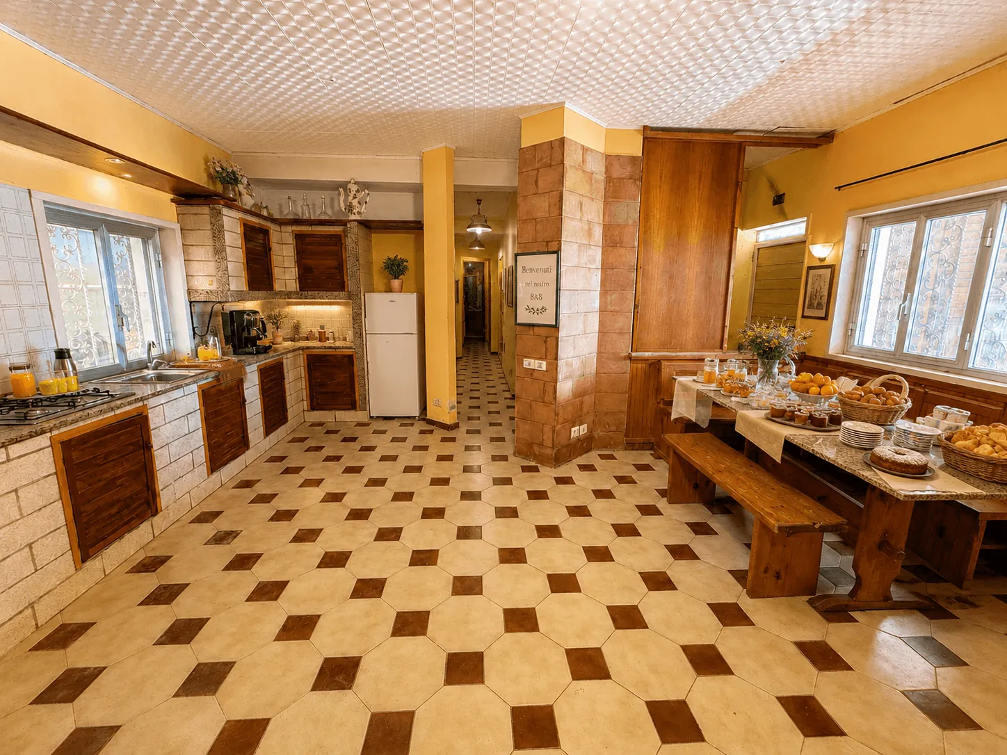 Elaborazione dello scenario «Casa vacanza indipendente»: mostra un'ipotesi di riuso, non lo stato attuale dei luoghi.